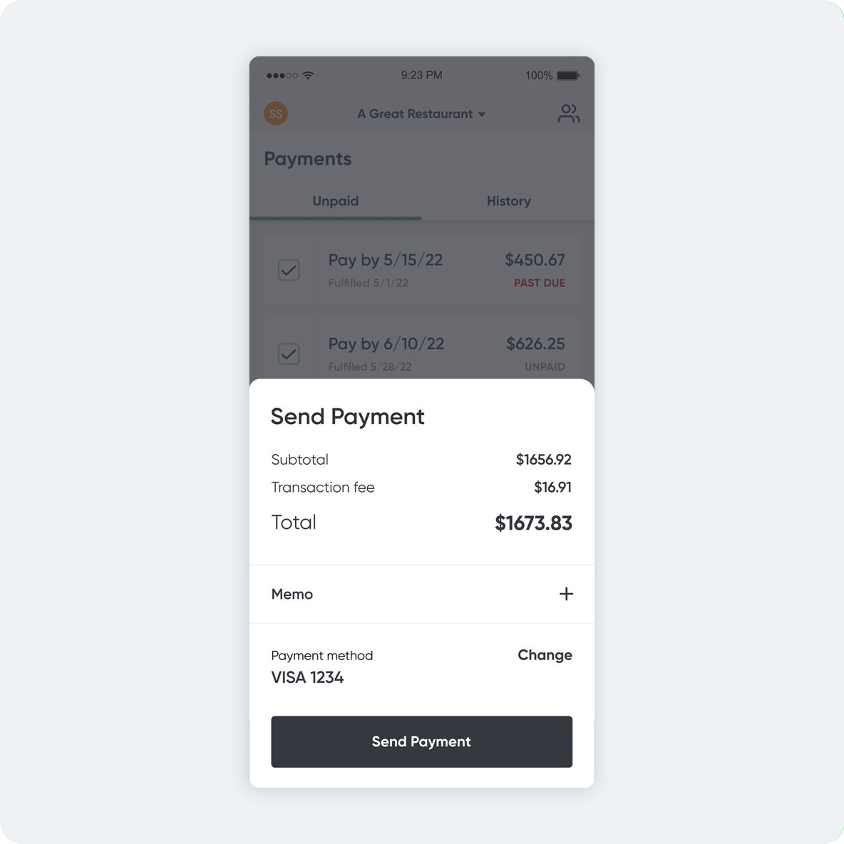 send payment send payment